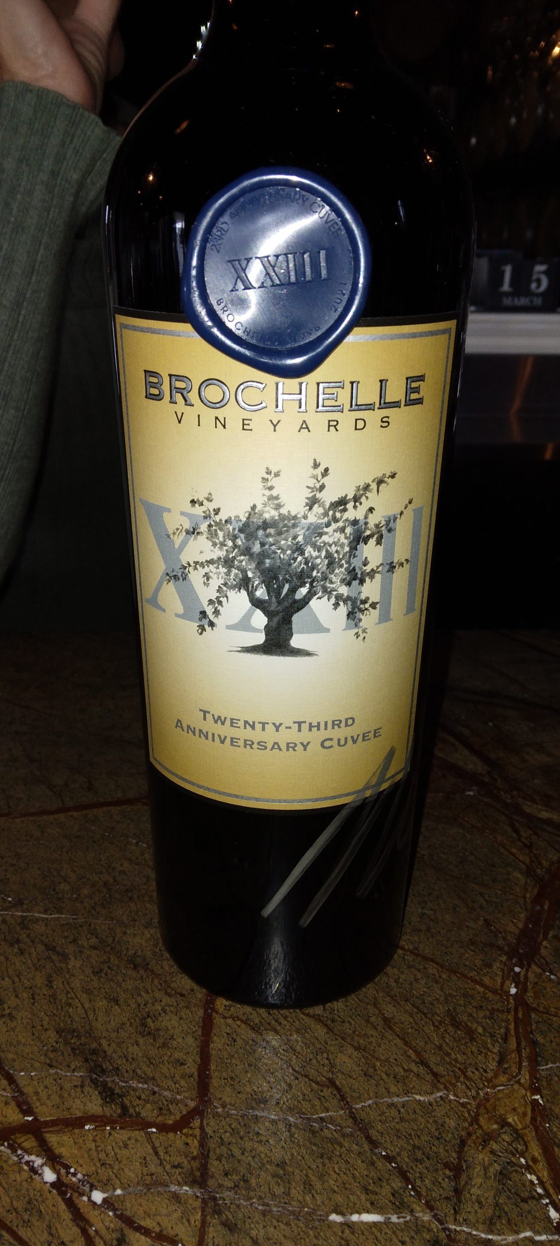 Brochelle Vineyards wine bottle